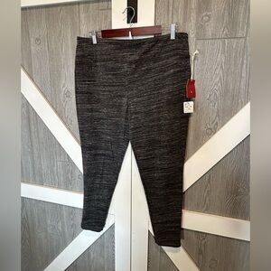 Bag006. NWT Mossimo Wide Waistband Ankle Cutout Black Heather Crop Leggings